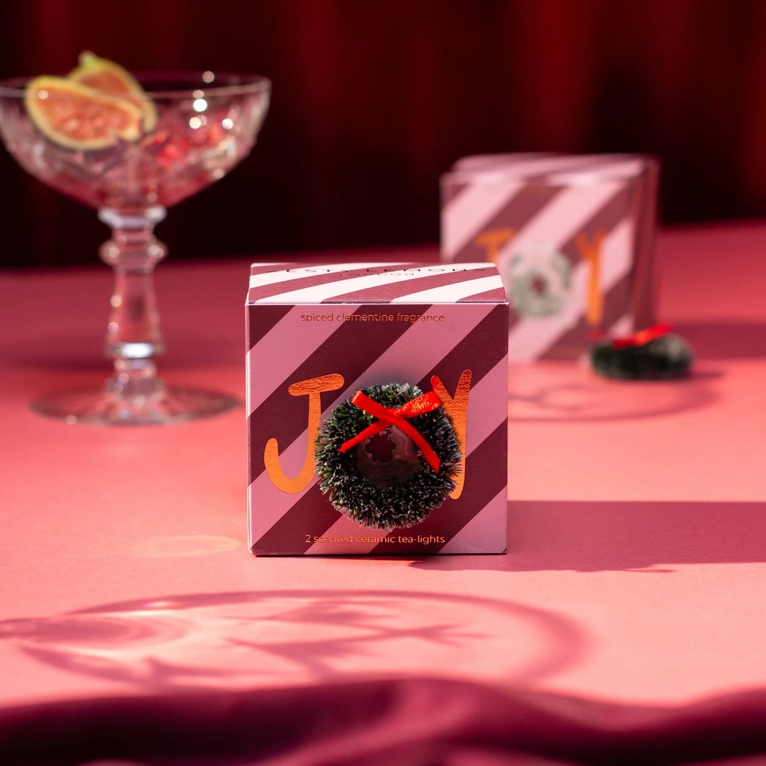 SPARKLE SEASON: JOY TEA LIGHTS (BOX OF 2) - SPICED CLEMENTINE