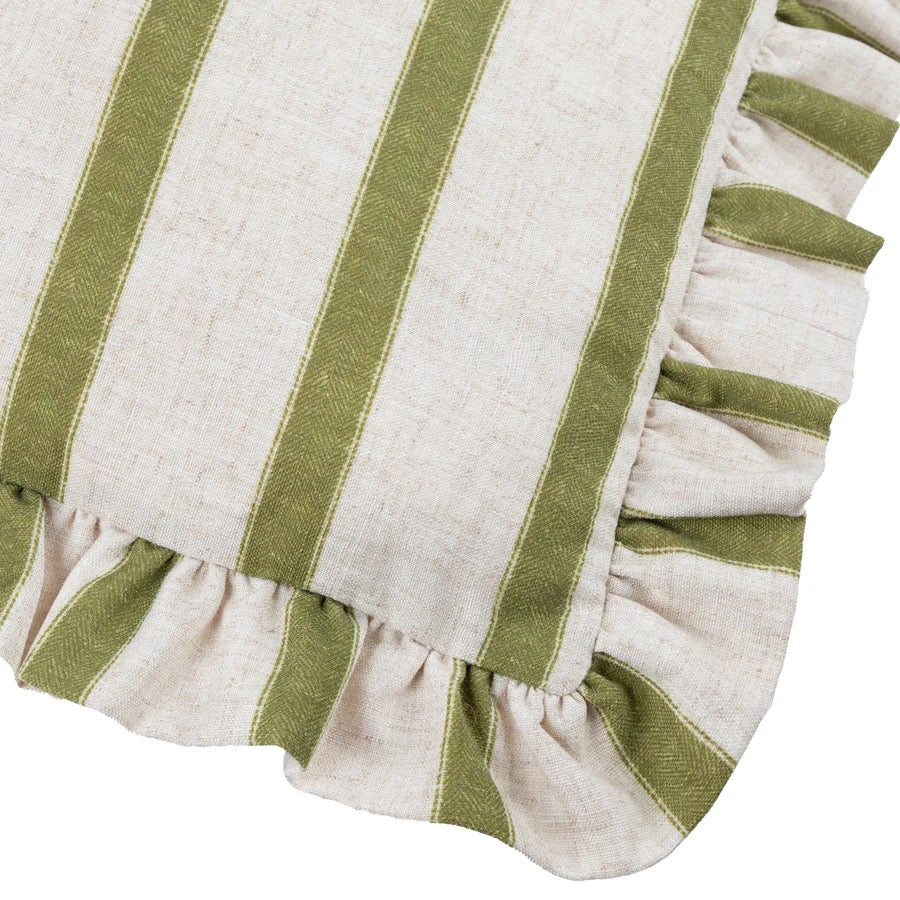 Connie Striped Ruffle Cushion - 4 Colours