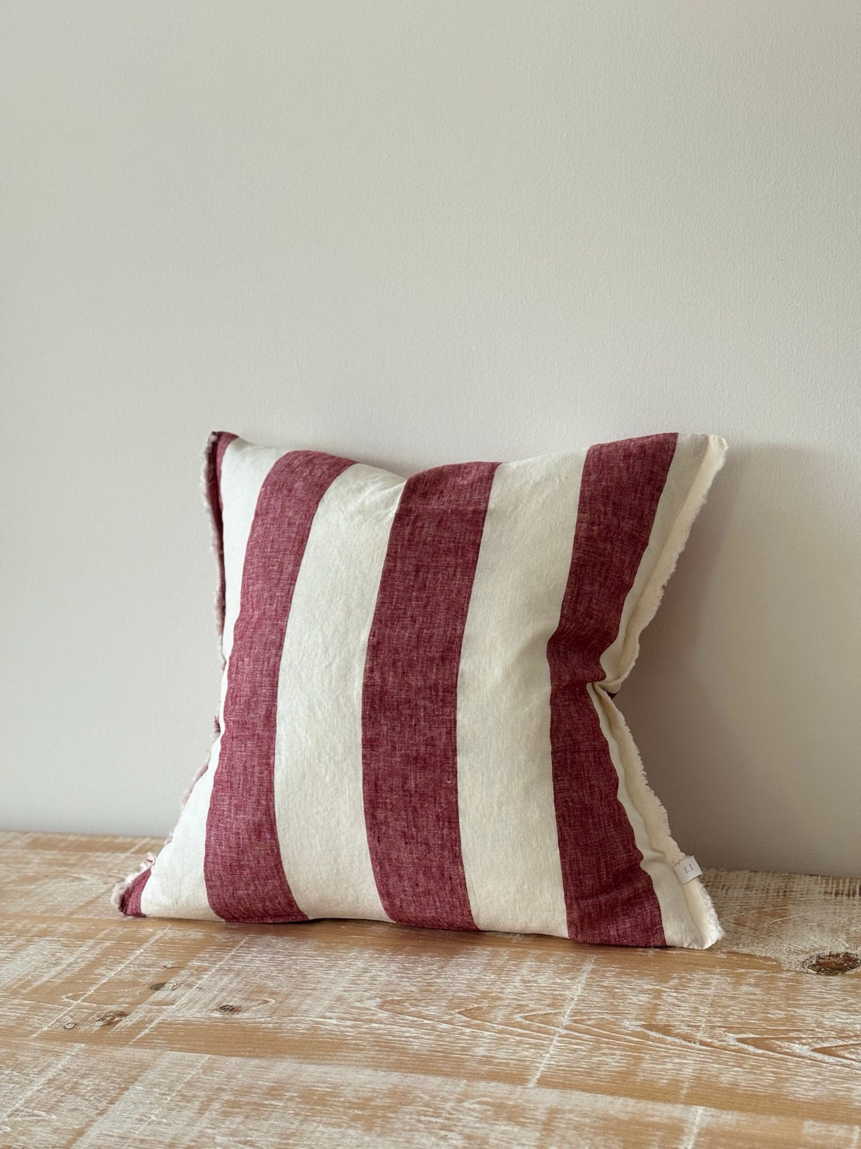 Esmee Burgundy Stripe Cushion