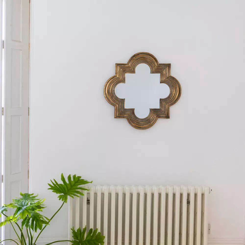 Ornate Mirror Antique Bronze