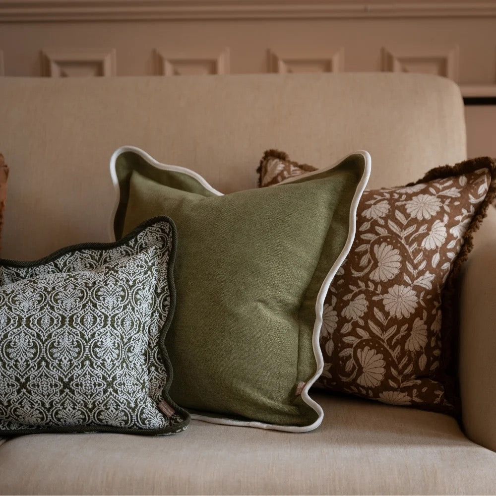 Sadie Rust Print Cushion 45cm