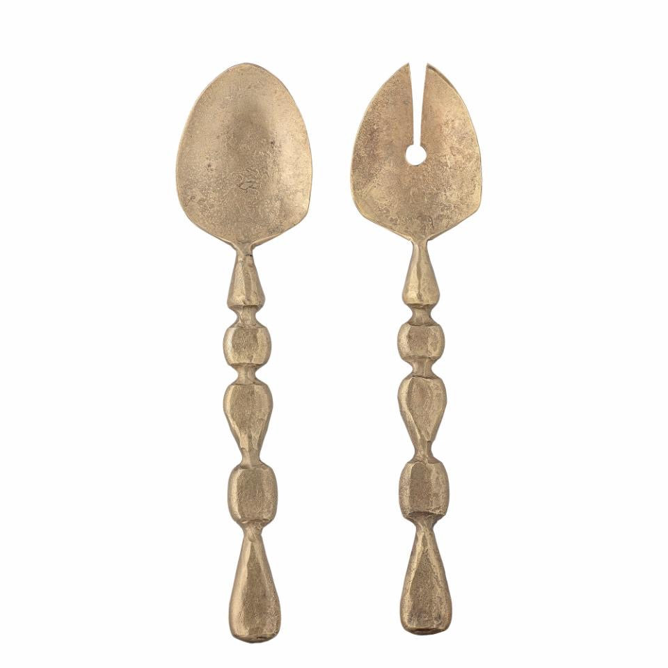 Edi Salad Servers, Brass, Metal S/2