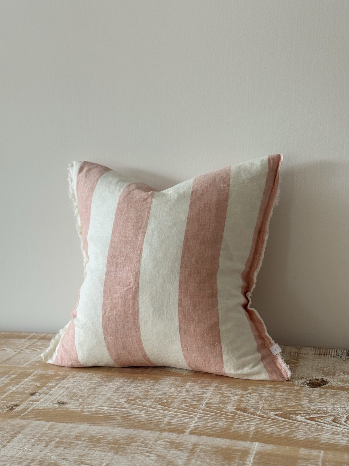 Esmee Pink Wide Stripe Cushion