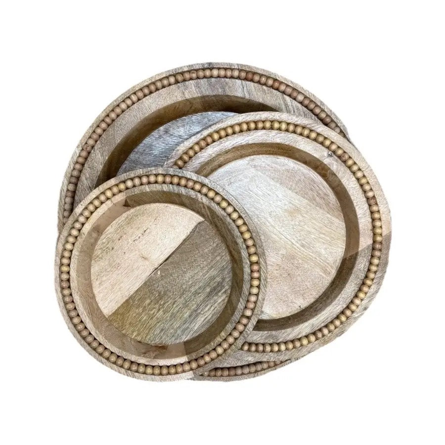 Round Wooden Plate, 3 Sizes