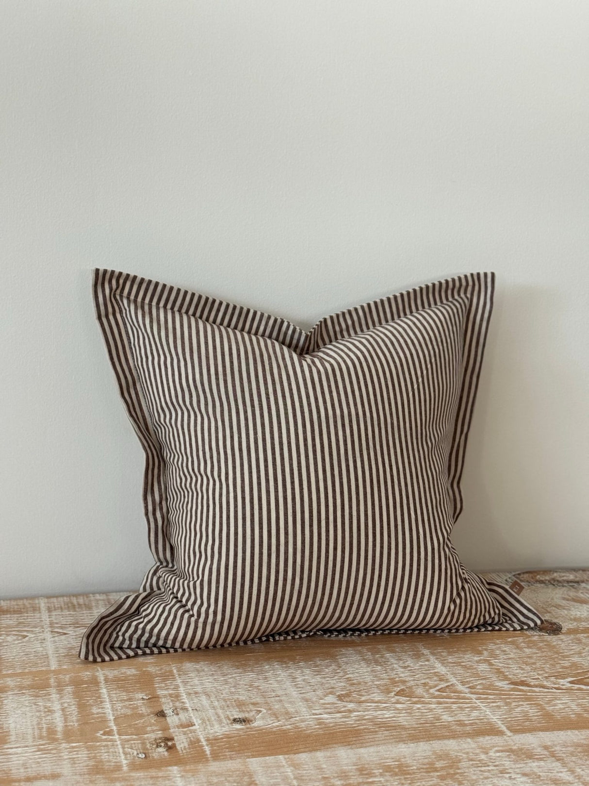 Darcy Dark Brown Flanged Edge Cushion 45cm
