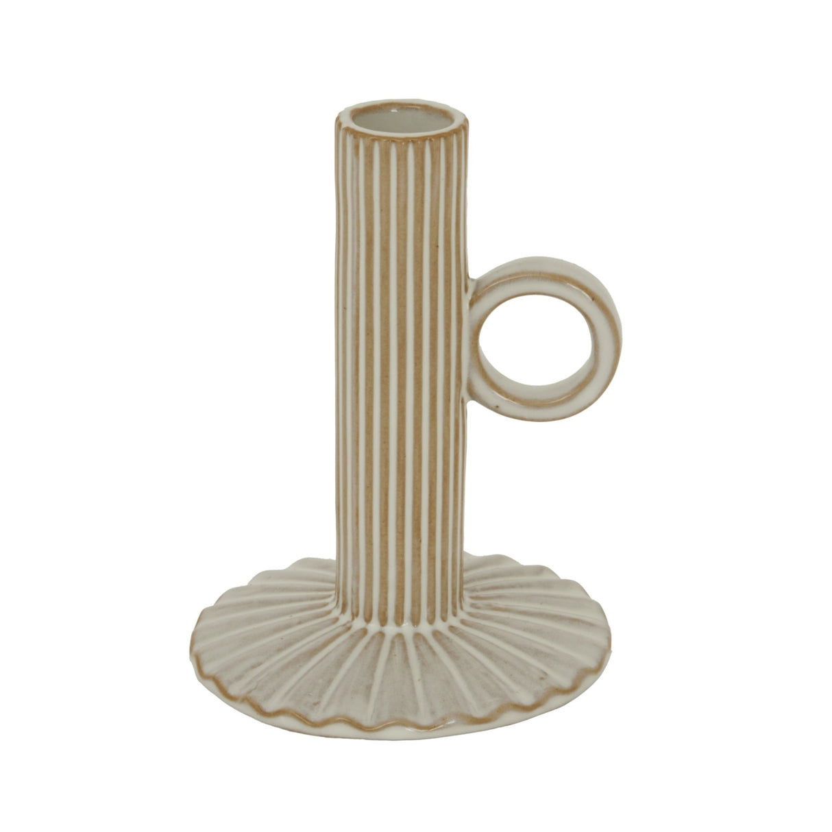Alora Ceramic Taper Candle Holder With Handle - 2 colours