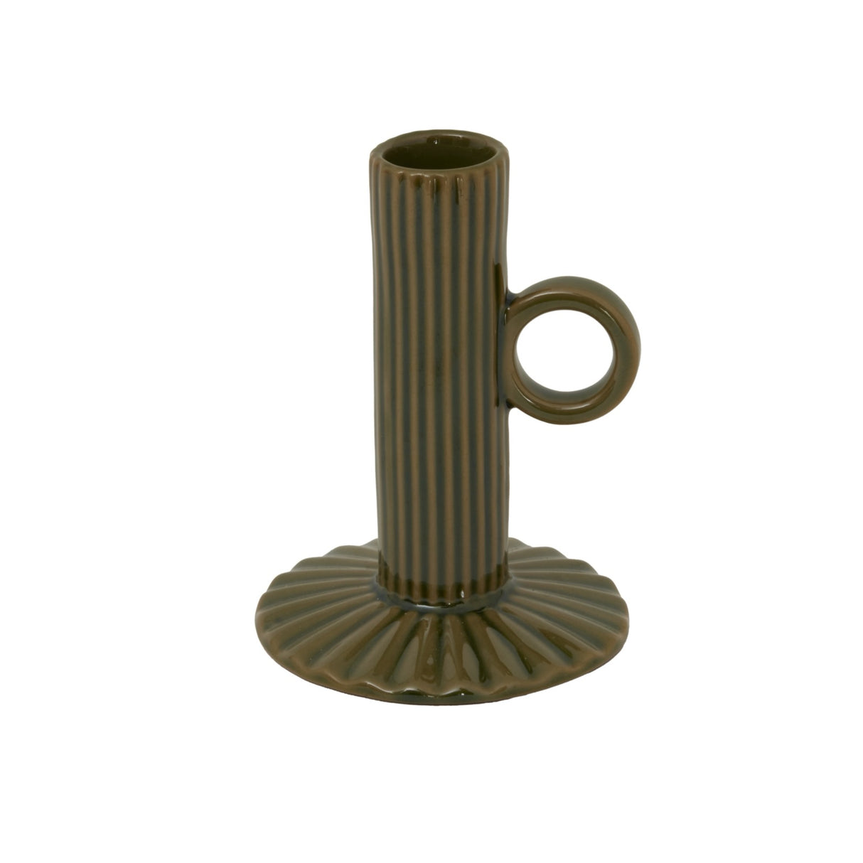 Alora Ceramic Taper Candle Holder With Handle - 2 colours