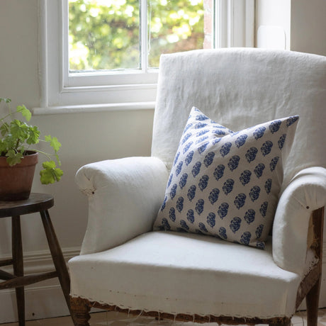 Francesca Navy Print Cushion