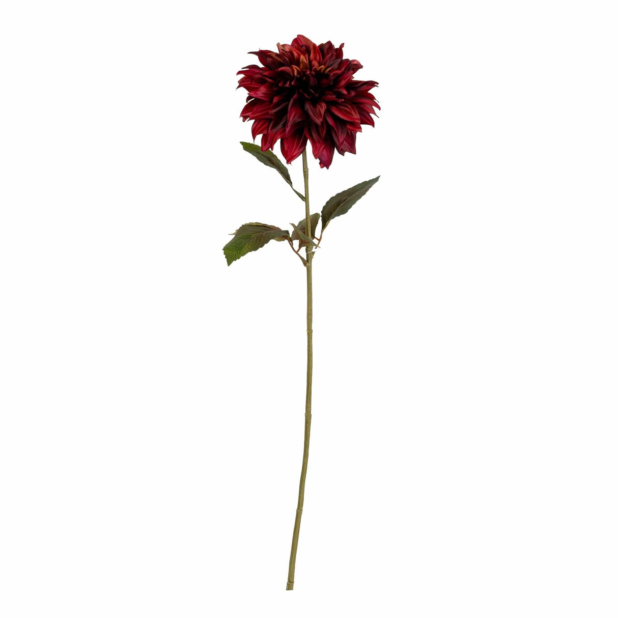 Artificial Dahlia Stem - Burgundy