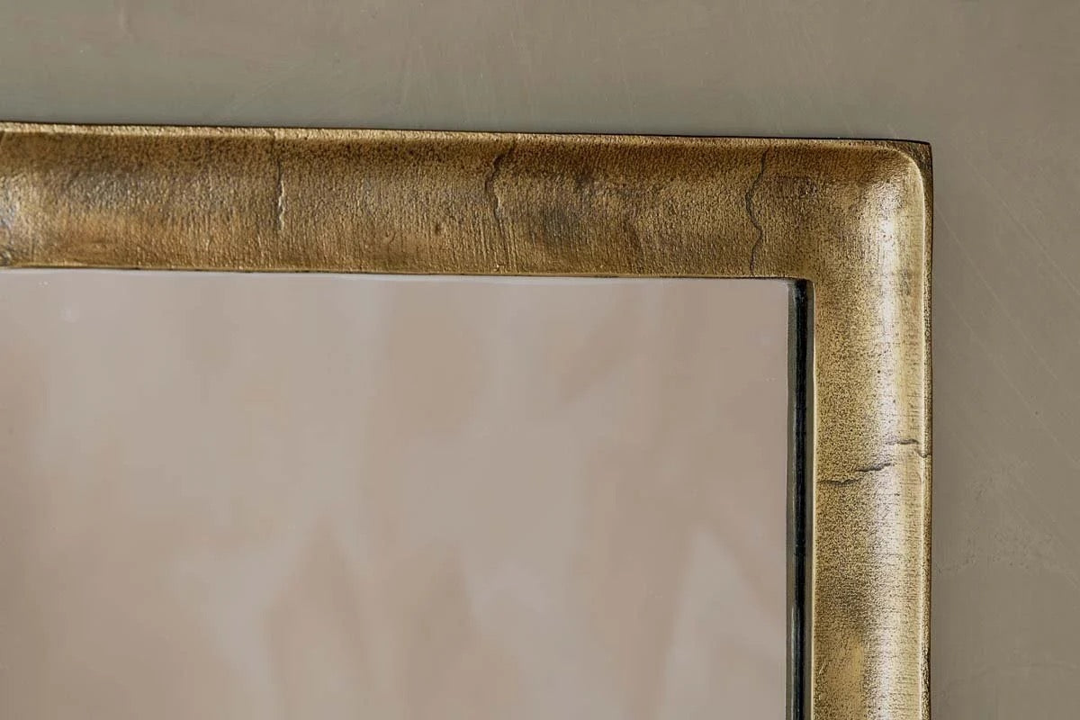 NKUKU Yadur Rectangular Mirror - Antique Brass - Small