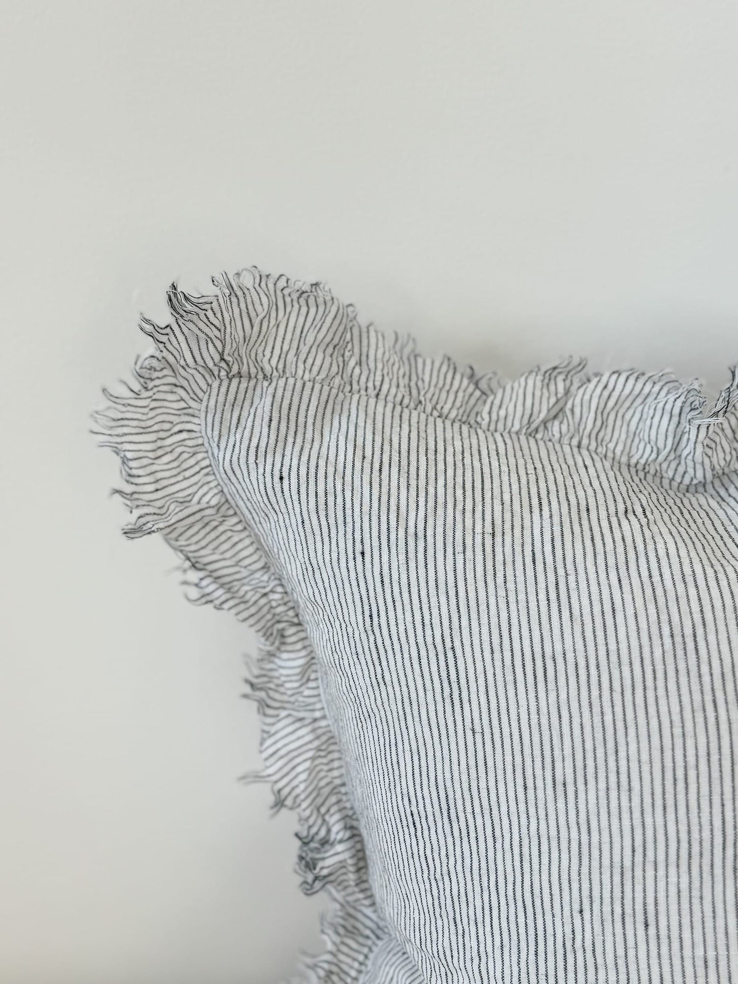 Hallie Pinstripe Ruffle Cushion 45cm