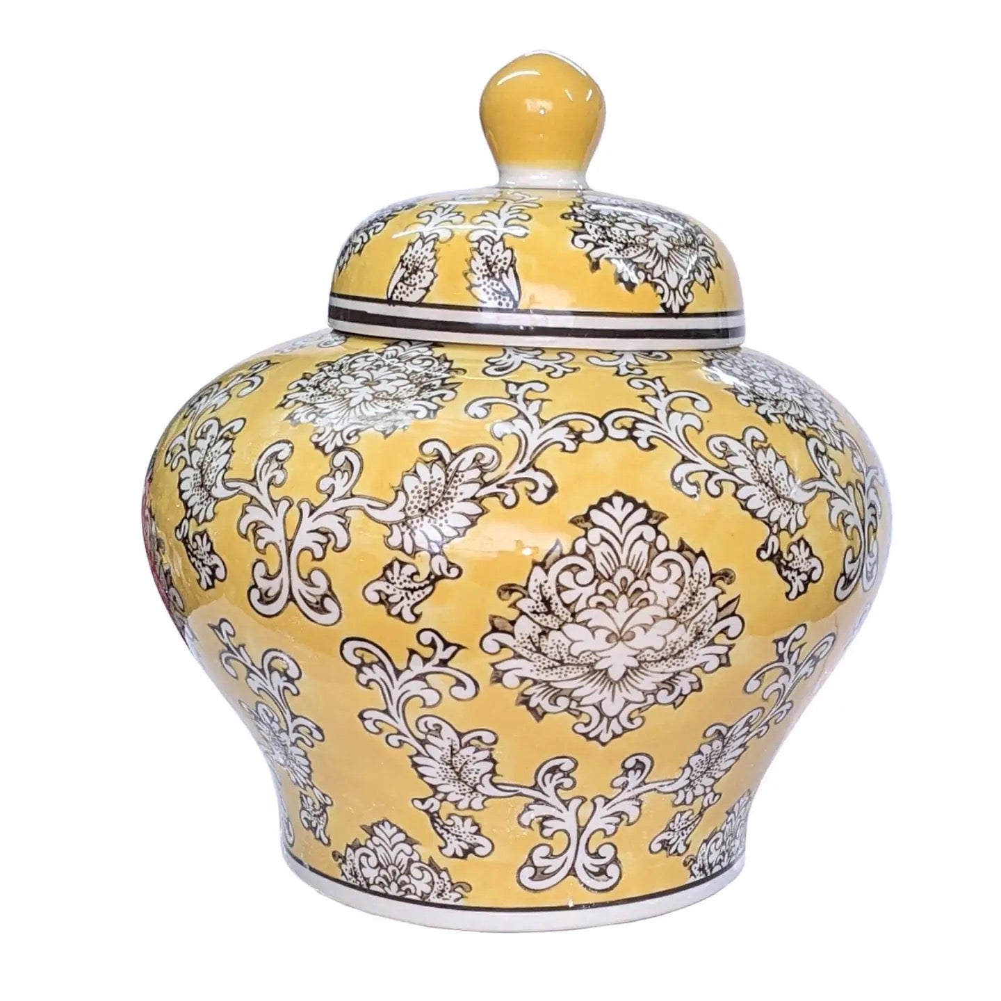 Squat Ginger Jar in Yellow