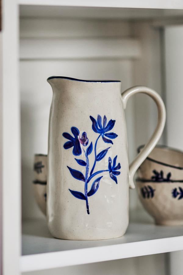 Eimy Jug, Blue, Stoneware - Bloomingville