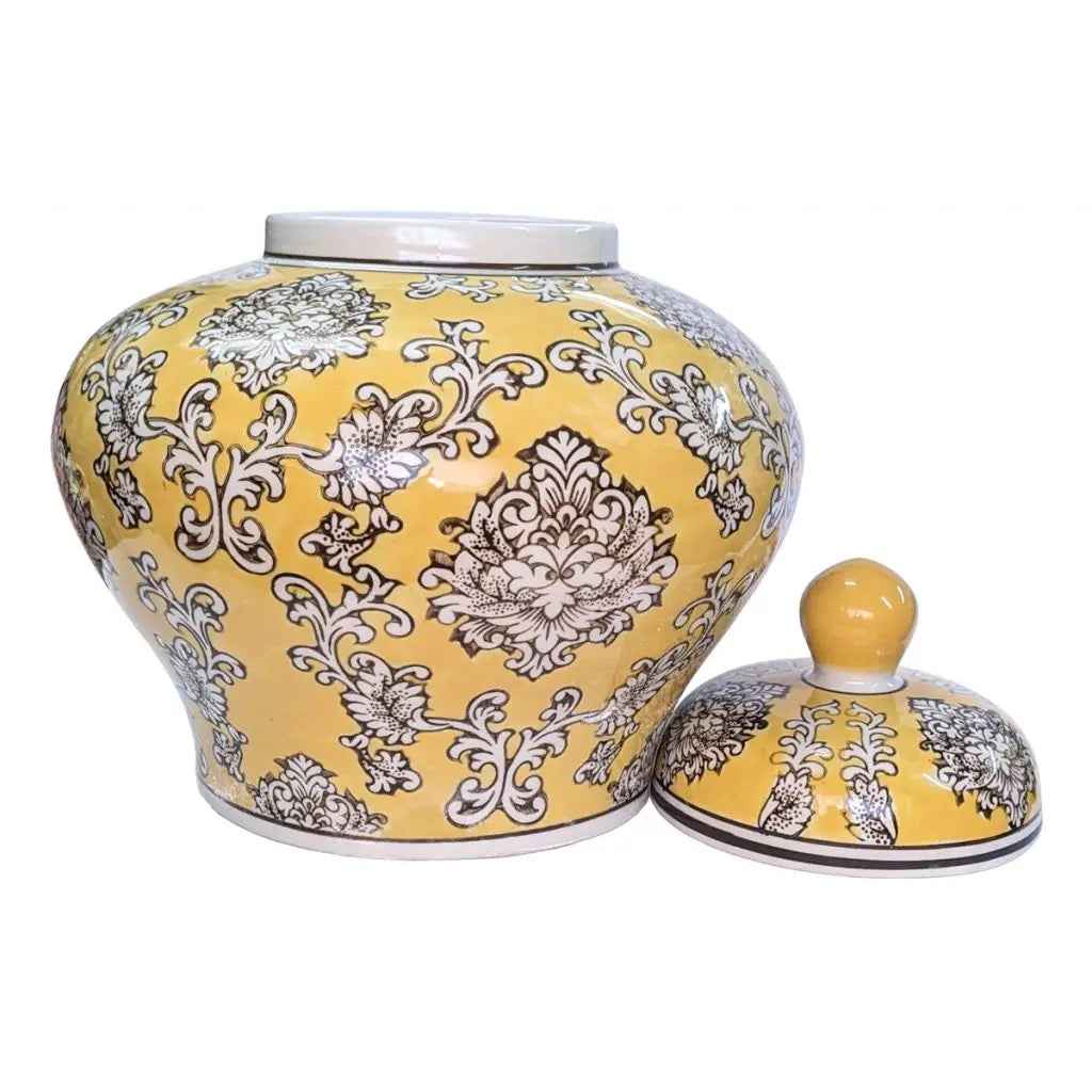 Squat Ginger Jar in Yellow