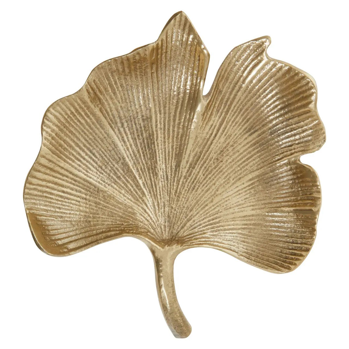 Prato Small Antique Gold Finish Ginkgo Dish