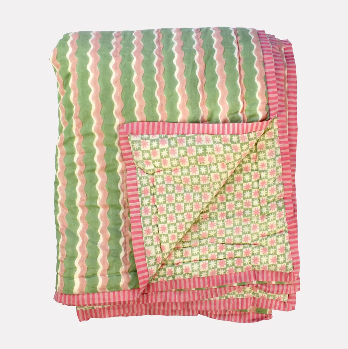Organic Cotton Quilt | Pinwheel | Peppermint - 2 sizes