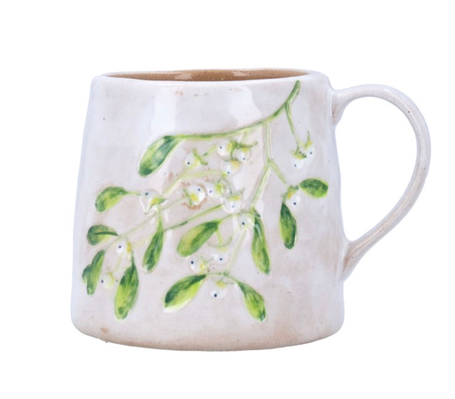 Stoneware Mug - Mistletoe