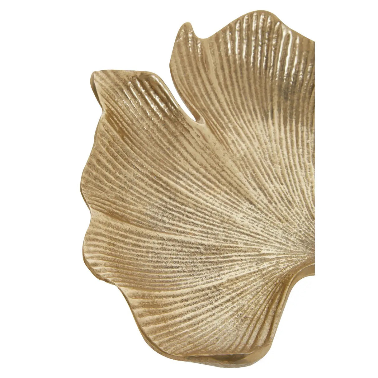 Prato Small Antique Gold Finish Ginkgo Dish