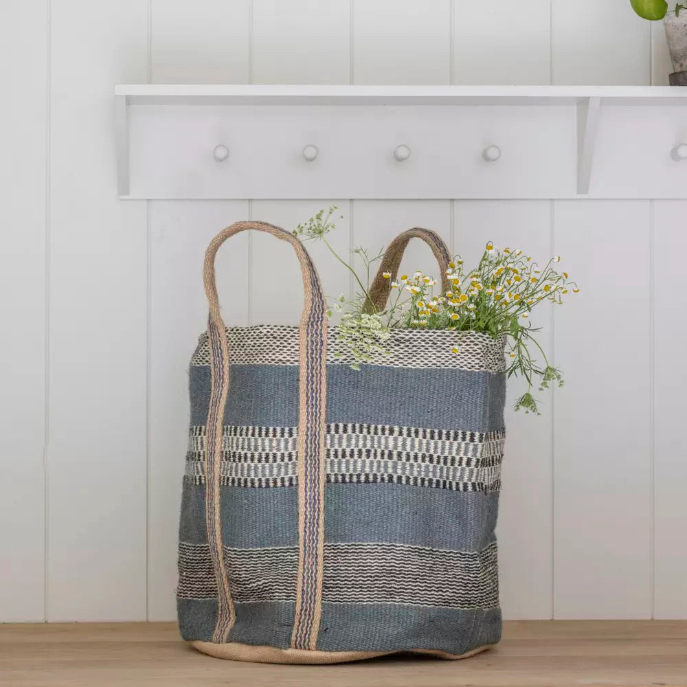 Jute Storage Bag Blue