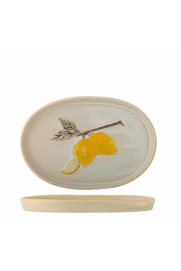 Hadden Serving Plate, Yellow, Stoneware