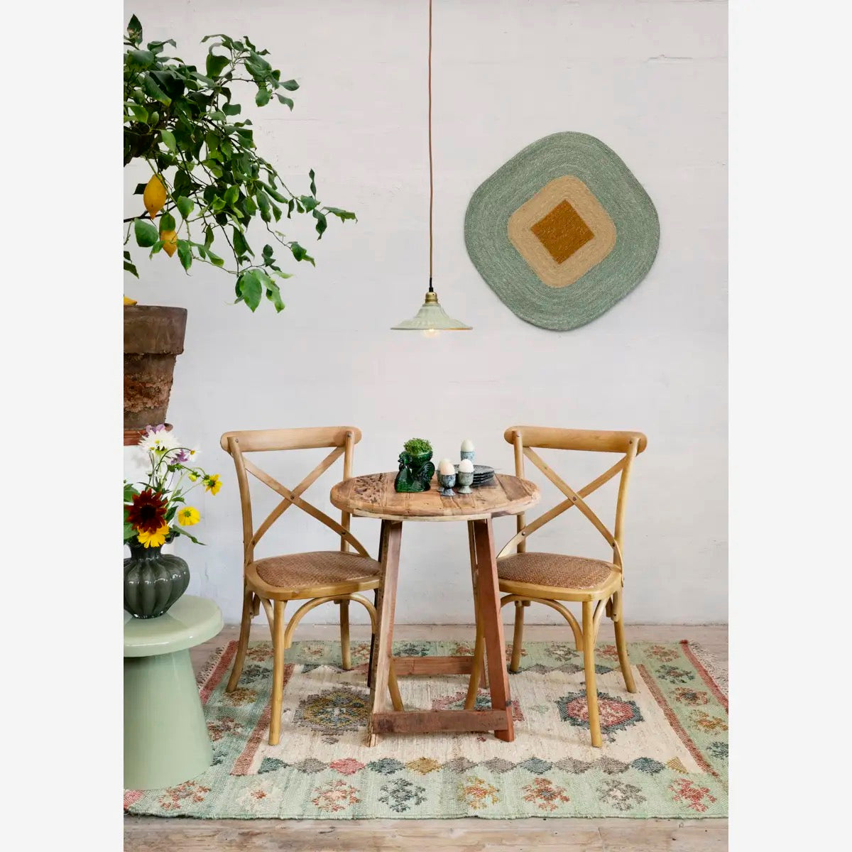 ENAMEL SIDE TABLE
