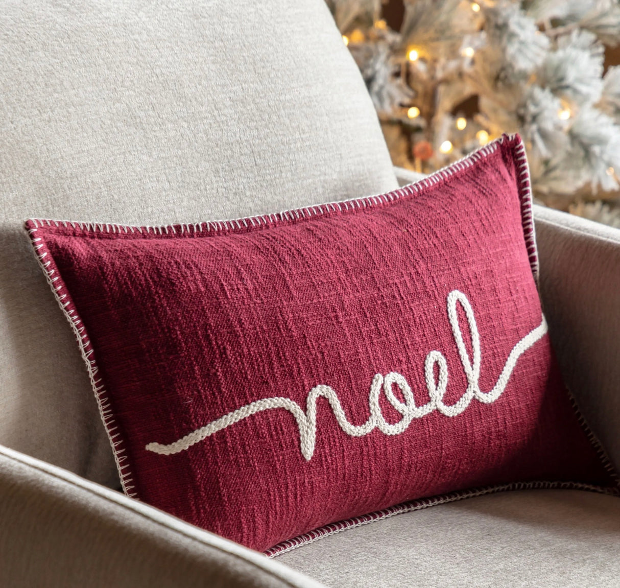 Noel Script Christmas Cushion 30X50cm