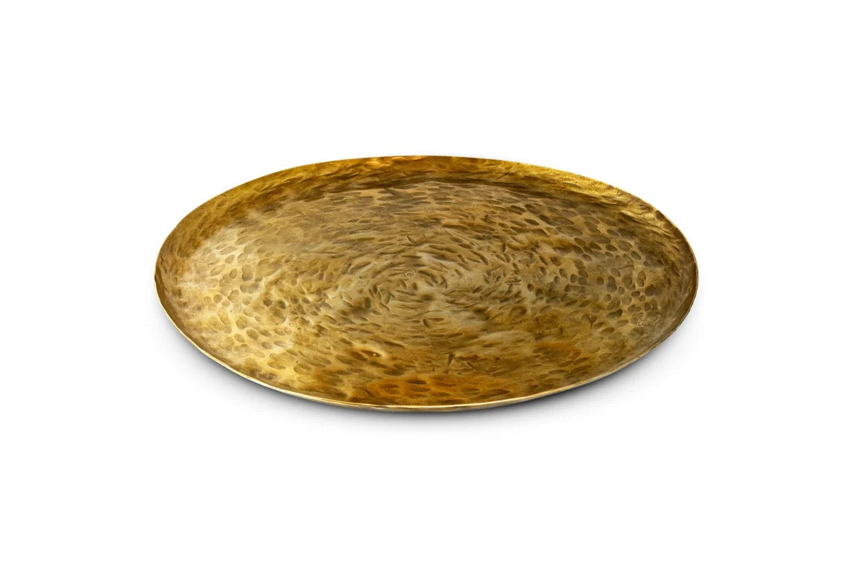 NKUKU - Oorja Round Tray - Brass