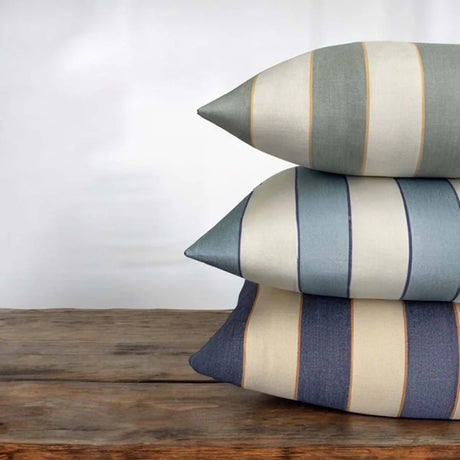 CHILA INK SAGE WIDE STRIPE CUSHION