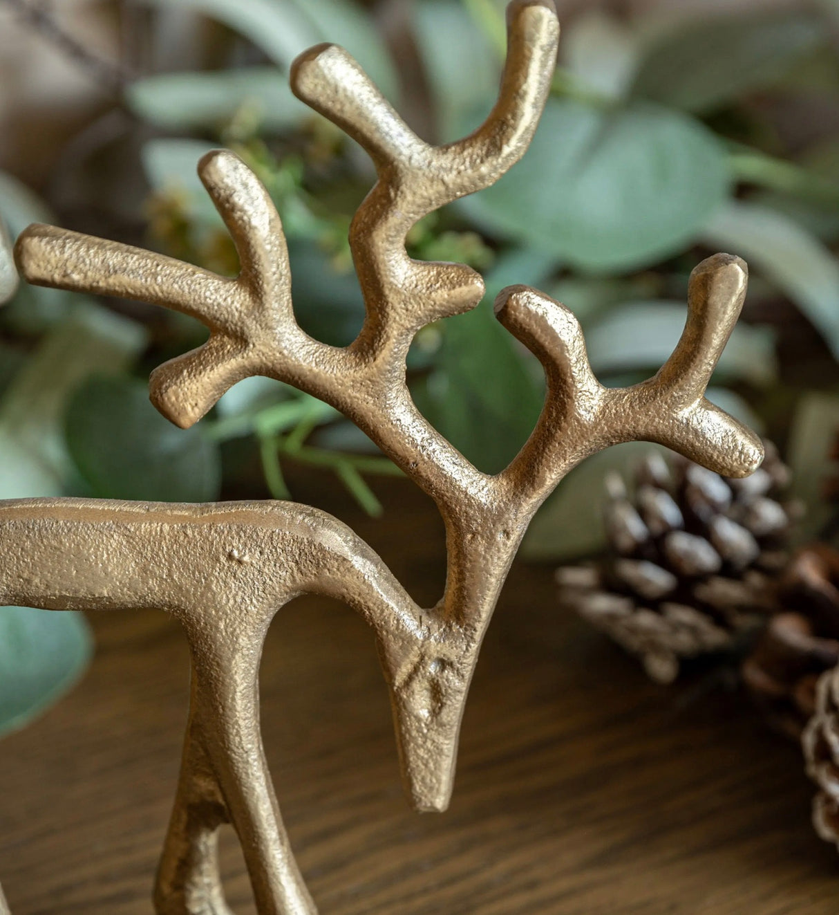 Woodland Set of 2 Metal Reindeer Gold