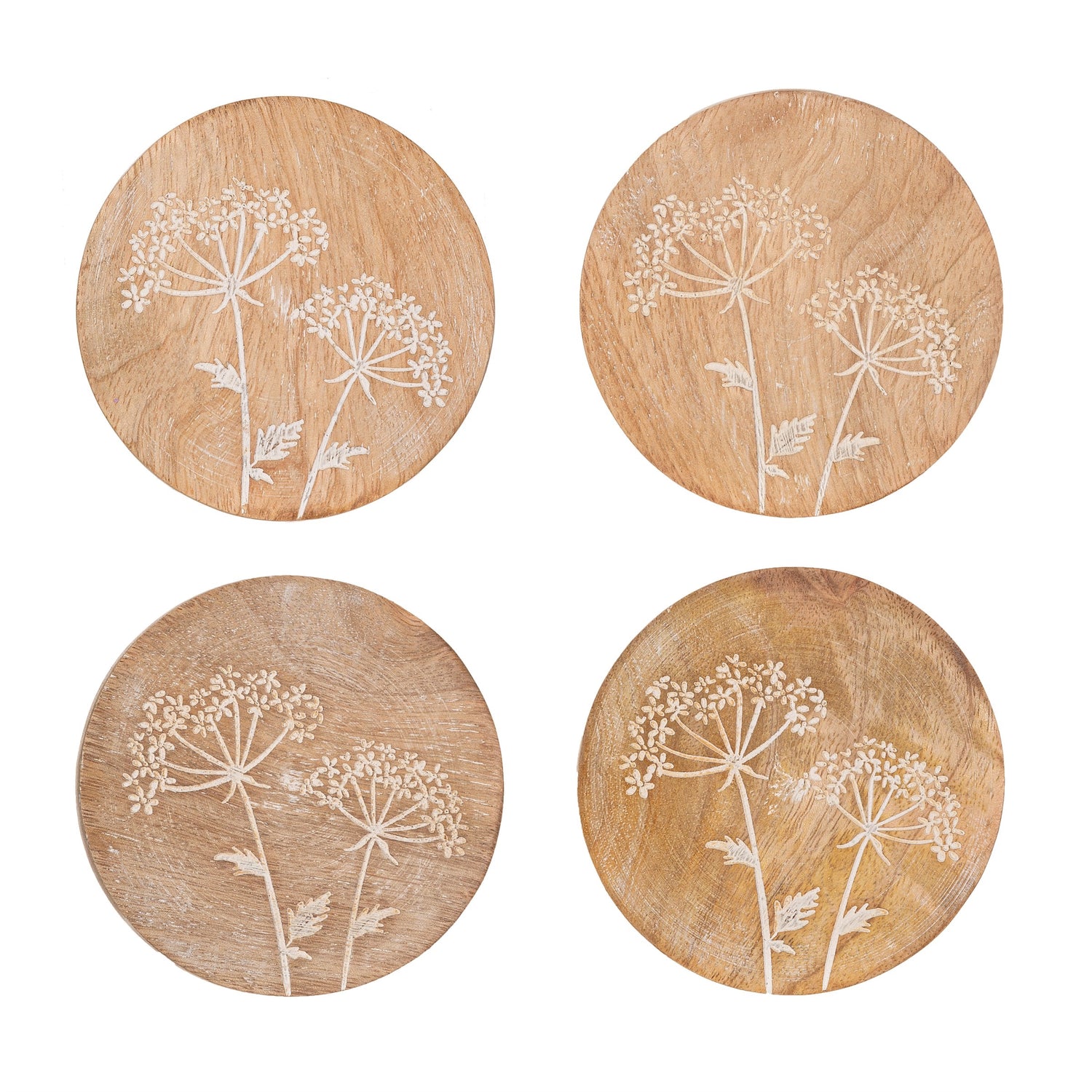 Cow Parsley Coasters - Set Of 4