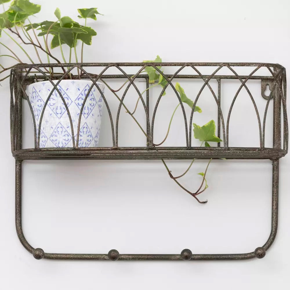 Decorative Shelf With Hooks 2 Sizes