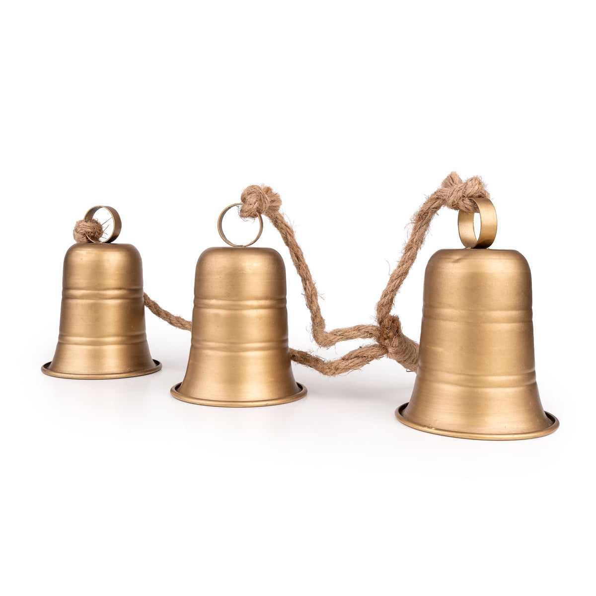 3 Metal Bells on String –Gold
