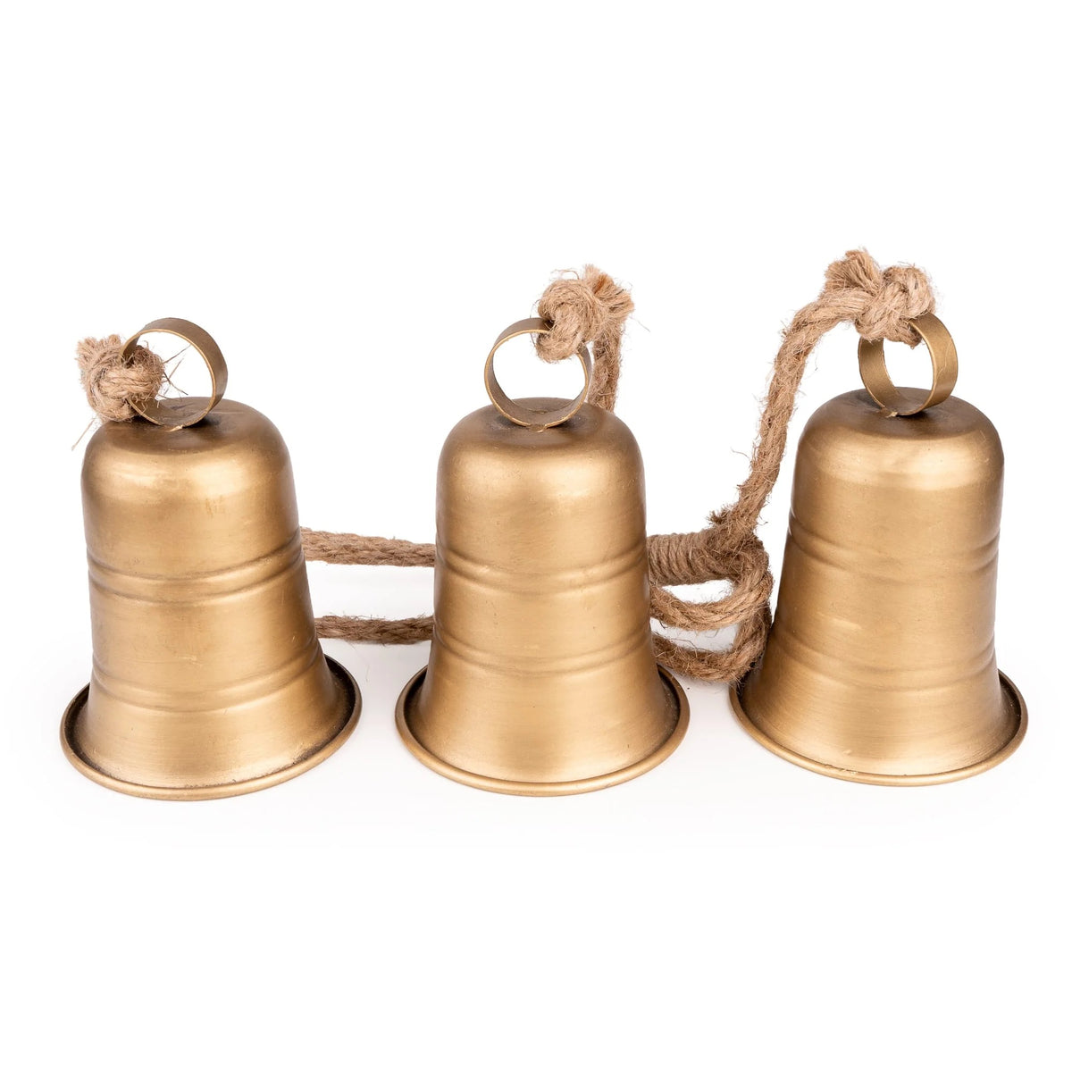 3 Metal Bells on String –Gold