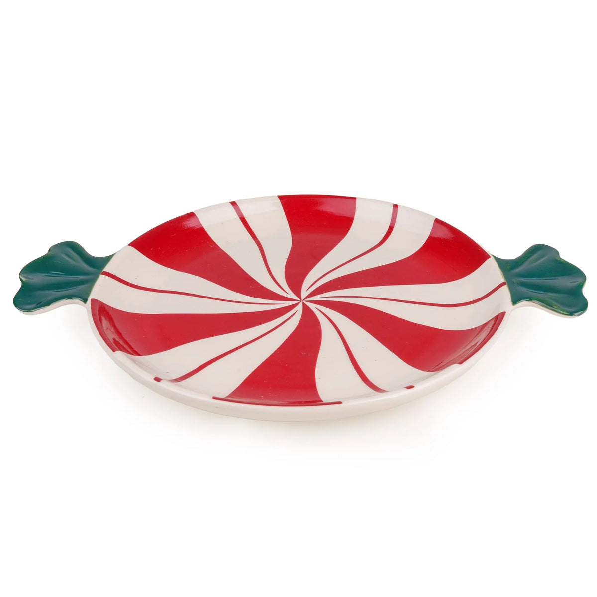 Large Candy Plate – Red/White/Green