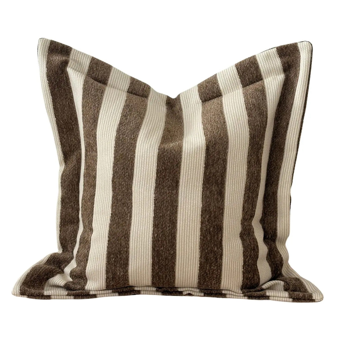 Orla Coffee Brown Stripe Cushion