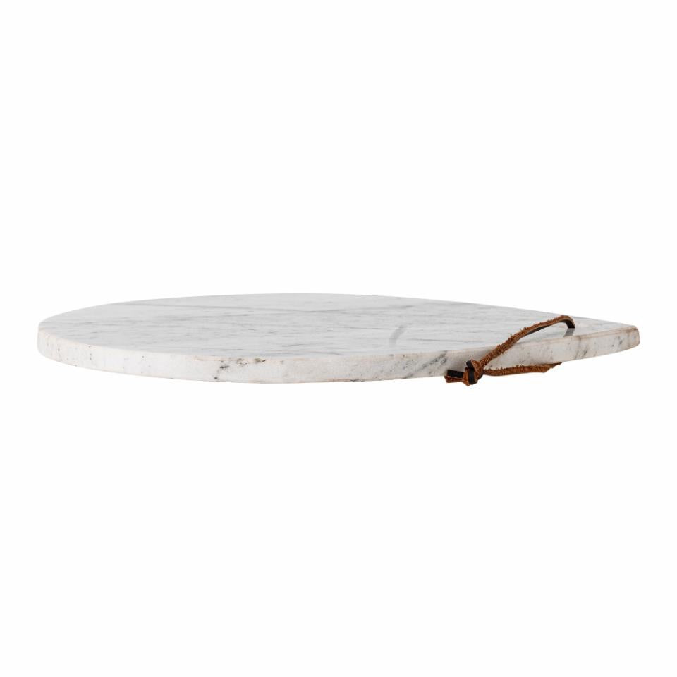 Maiko Cutting Board, White, Marble