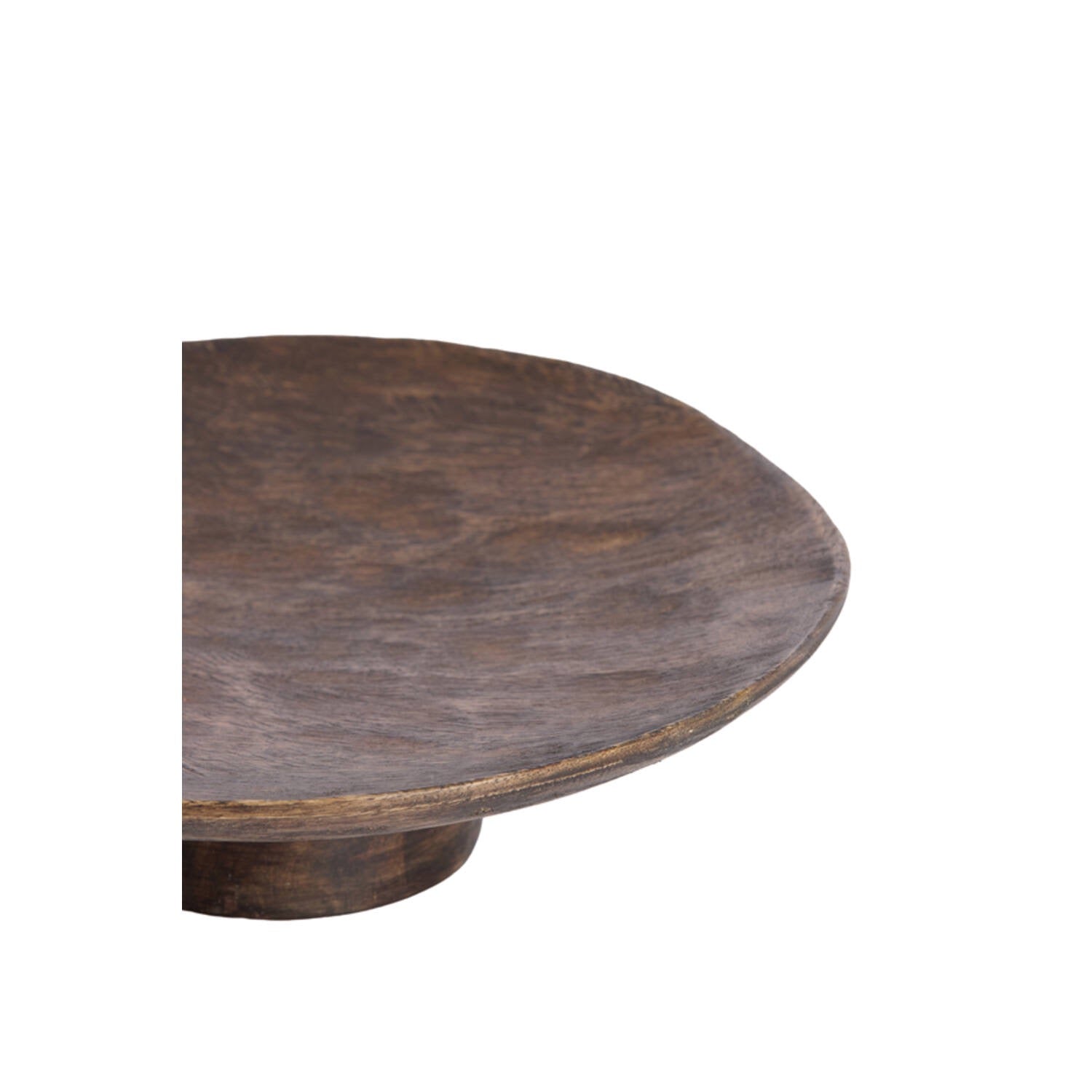 YAVIZA dish on base wood antique light brown