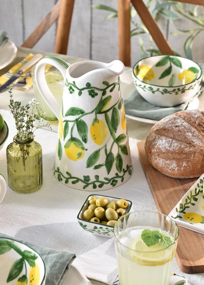 Stoneware Pitcher Jug 10cm - Artisan Lemon