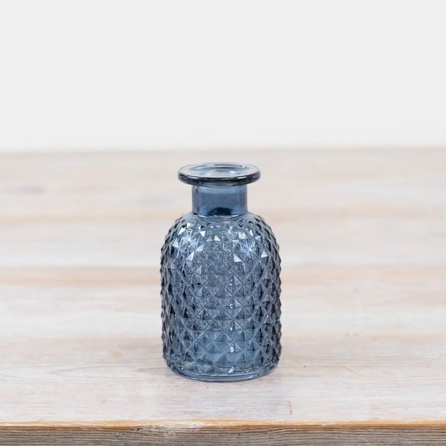 Green or Blue Patterned Vase, 9.2cm