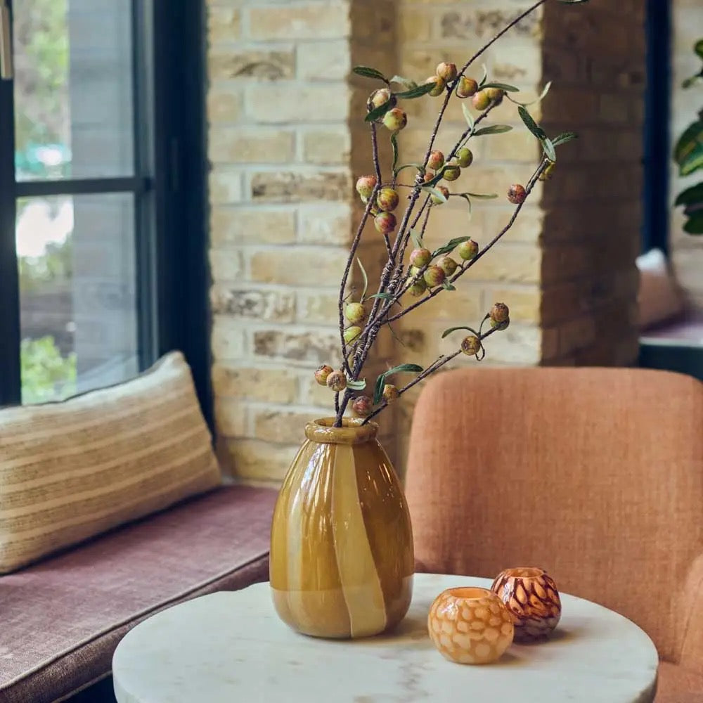 Abigail Ahern - Nila Glass Candle Holder - Honey