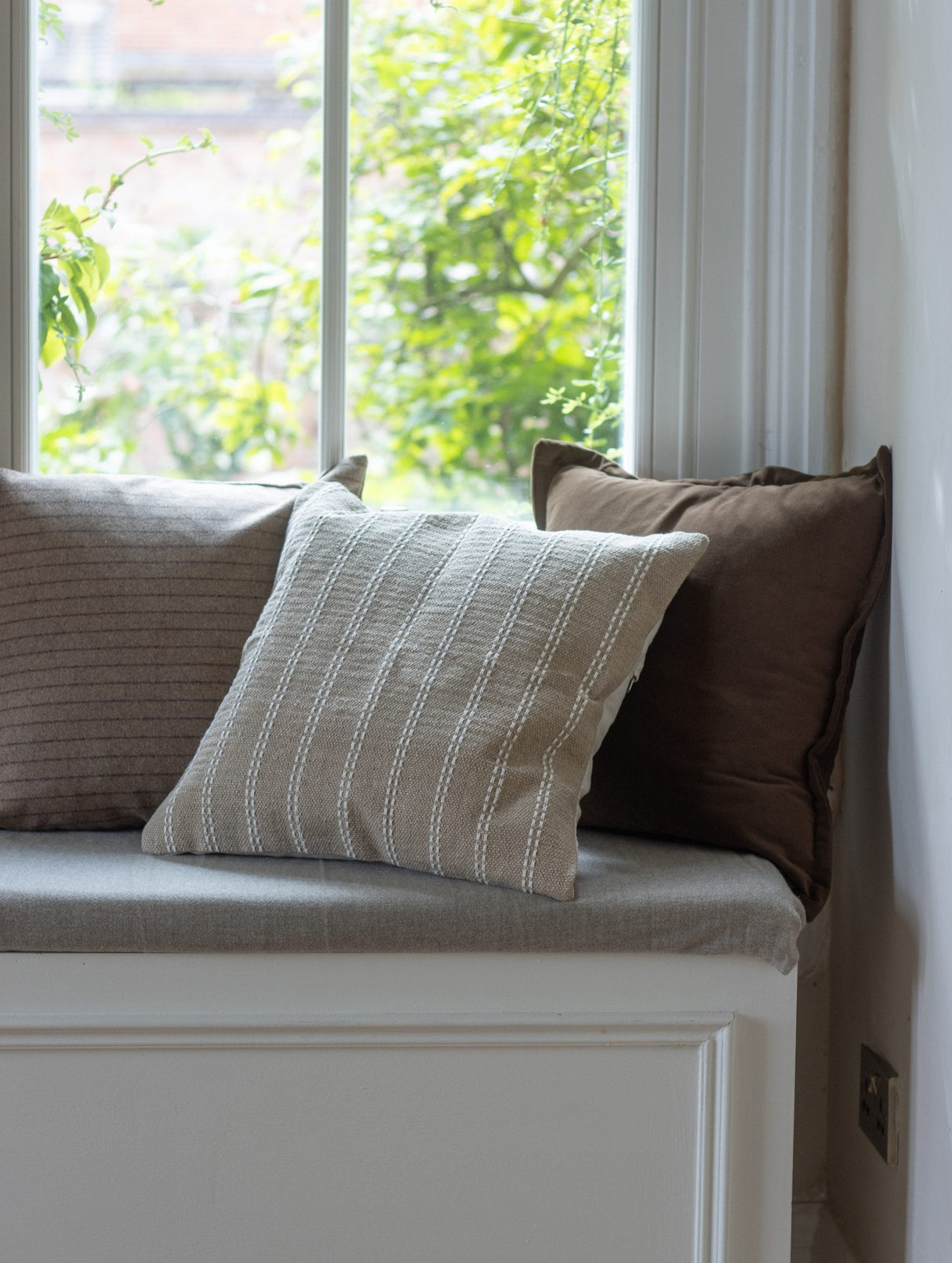 India Beige Cushion 45cm