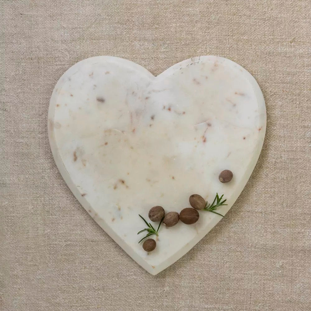 Marble Heart Serving Board Large
