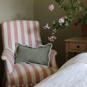 Chloe Sage Scalloped Cushion 50x30 cm - Linen Blend