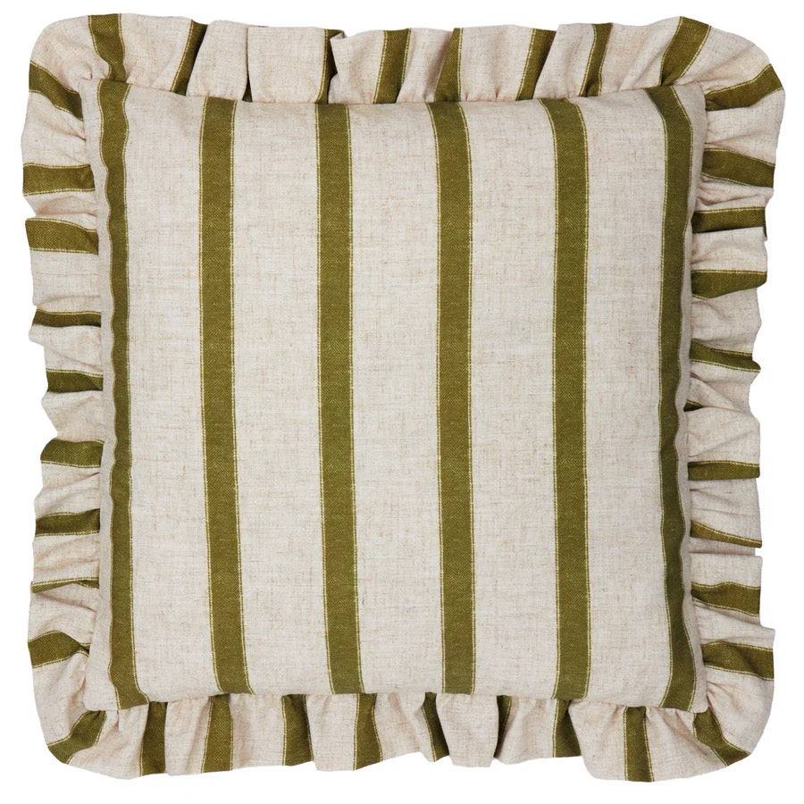 Connie Striped Ruffle Cushion 45cm - 4 Colours