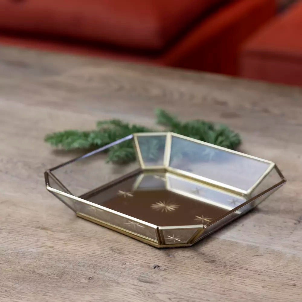 Tray with Gold Etched Stars
