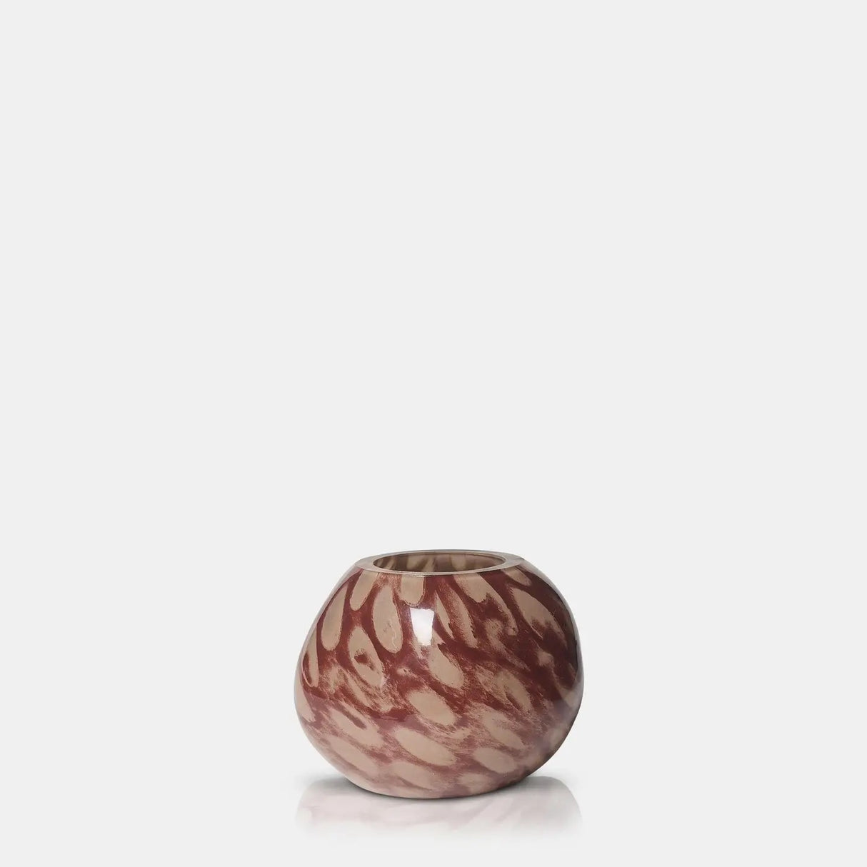 Abigail Ahern - Nila Glass Candle Holder - Wine