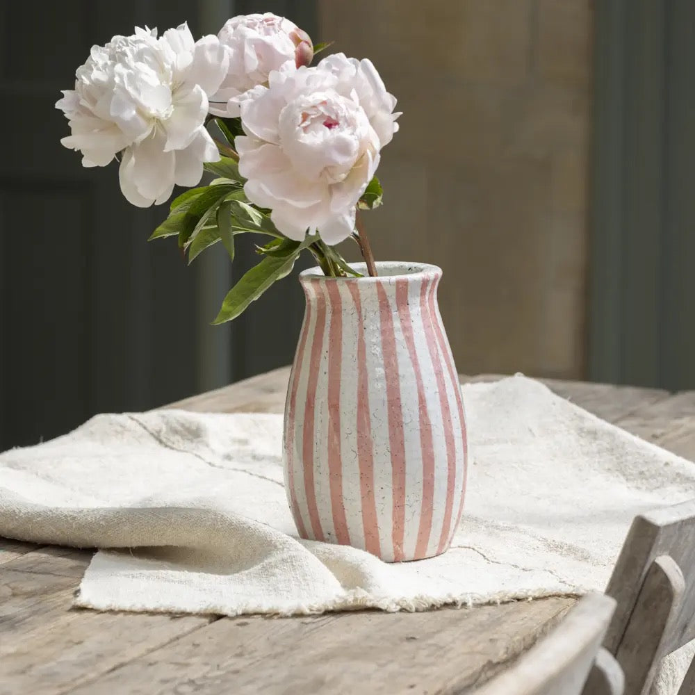 Striped Vase Pink