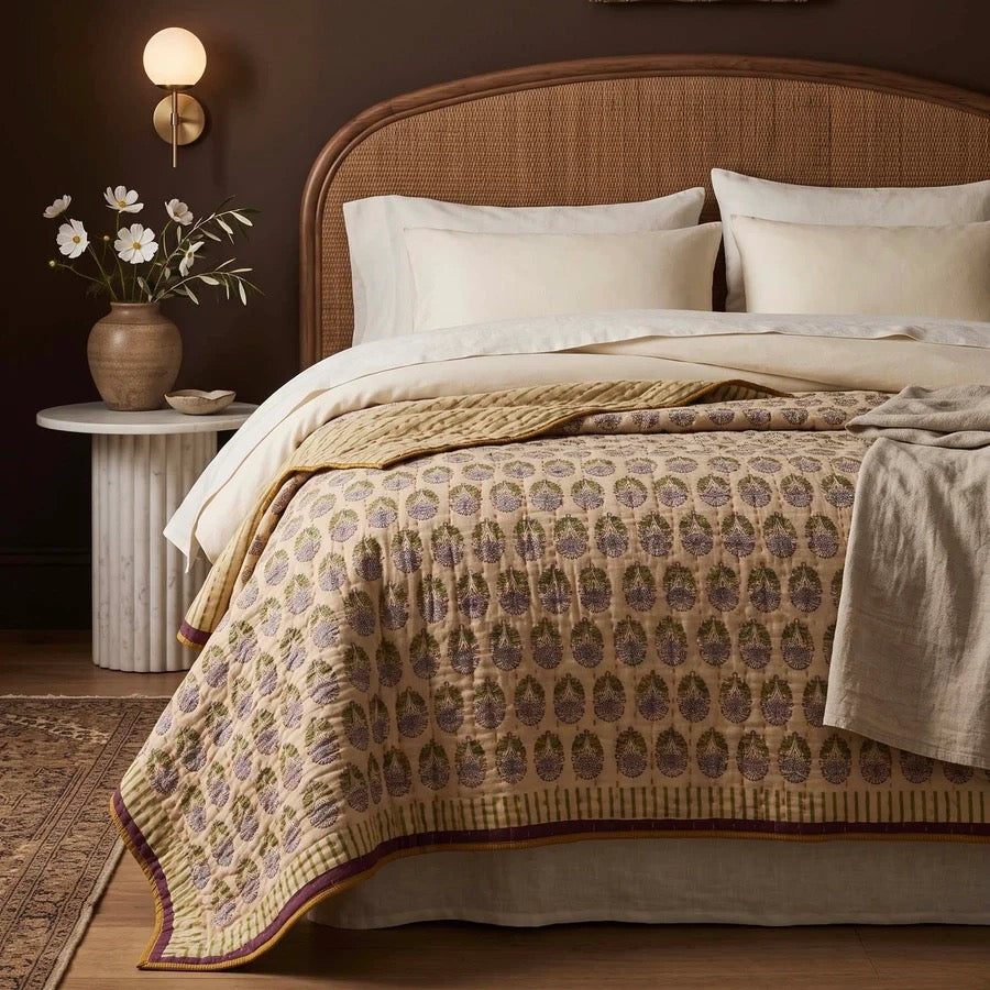 LILA KANTHA BEDSPREAD/ PILLOW SHAM