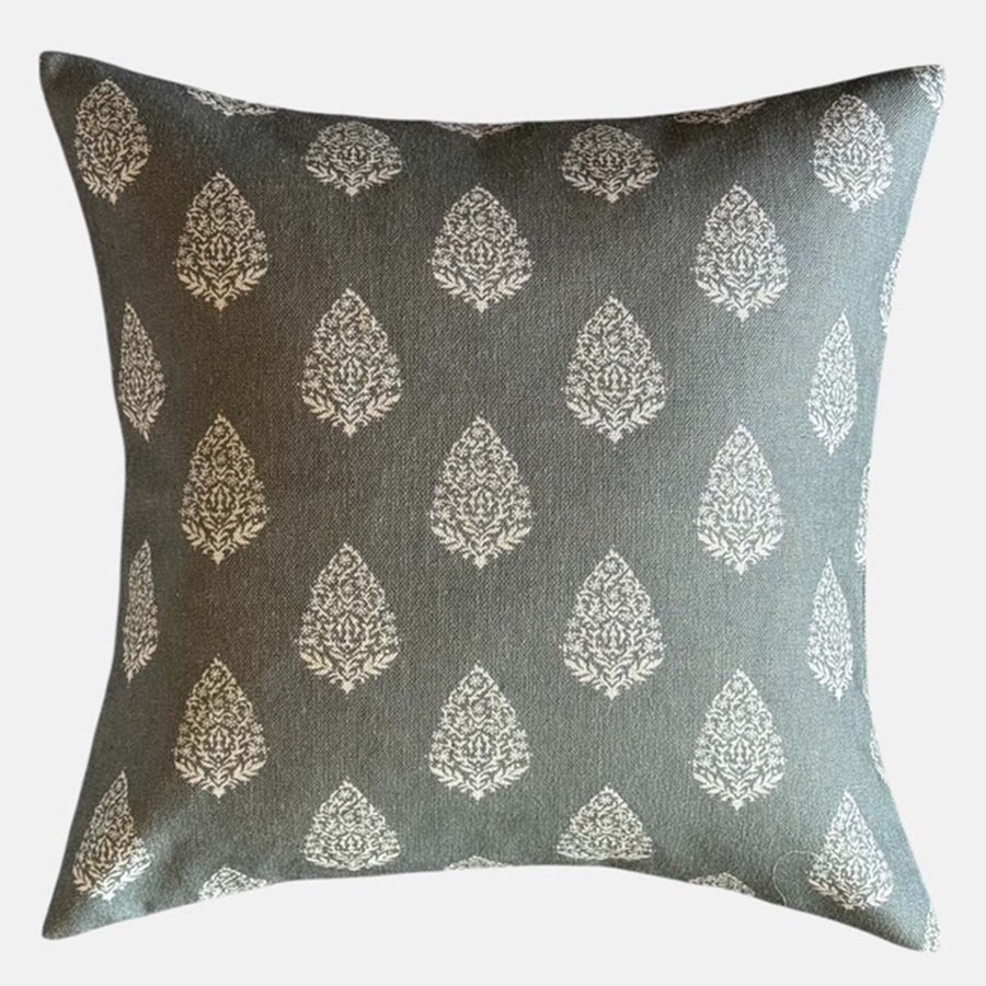 SAVANNAH GREY/GREEN CUSHION