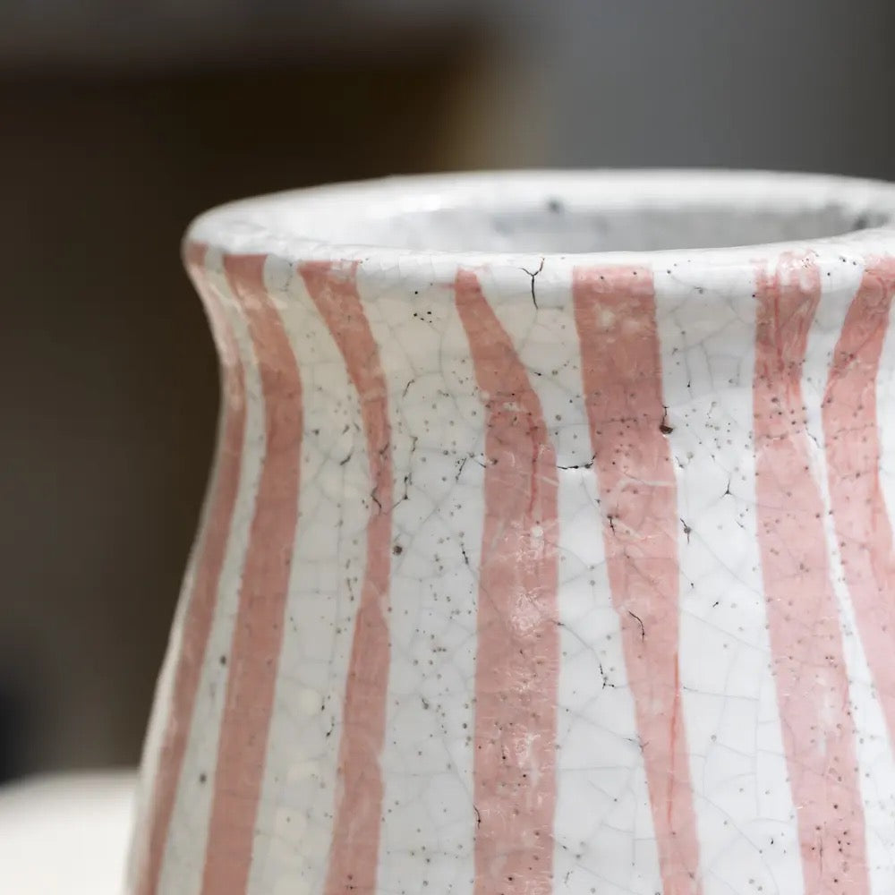 Striped Vase Pink